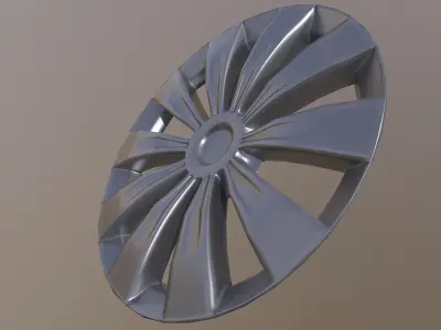 Wheel rim hubcap game ready Covers For Cars Low-poly 3D model