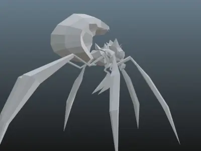 spider queen Low-poly 3D model