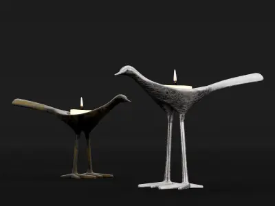 Candlestick set 10 3D model