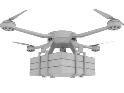 Pizza Delivery Drone 3D model