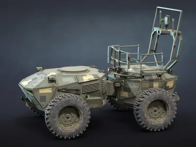 Ironclad UGV Unarmed Game Ready Low-poly 3D model