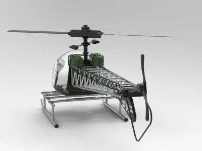 helicopter with seat 3D model
