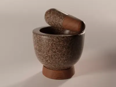 Mortar Free low-poly 3D model