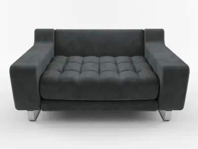 Velvet Armchair Free 3D model