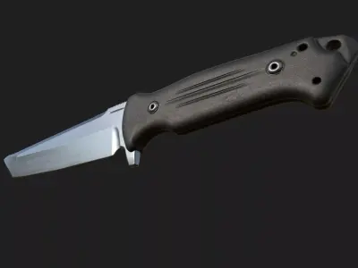 Tanto Knife - Game Ready - 4K PBR Low-poly 3D model