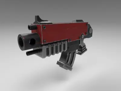 Space Marine Bolter Low-poly 3D model