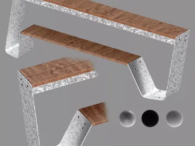 Hopper bench 3D model