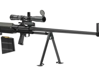 KSVK 12 Sniper Rifle 3D model
