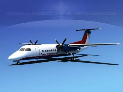 DeHavilland DHC-8-Q300 Texas Transport 3D model
