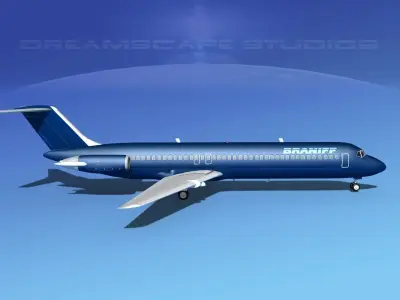 Douglas DC-9-40 Braniff intl 2 3D model