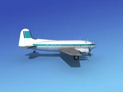 Boeing B307 Stratoliner Corporate 3 3D model