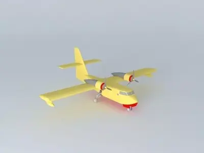 A CANADAIR airplane with propellers Free 3D model