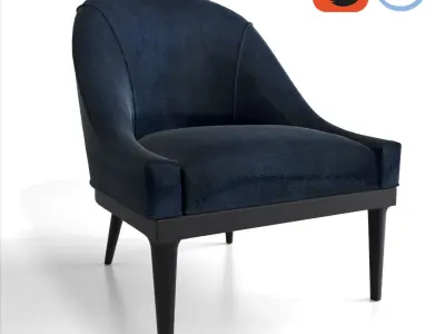 BELLA CHAIR Mitchell Gold Bob Williams Velvet fabric Chair Free 3D model
