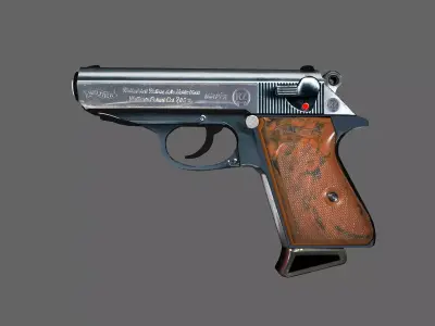 Walther PPK Low-poly 3D model