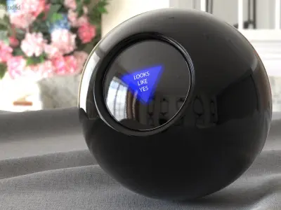 Magic 8 Ball Yes Answer 3D model