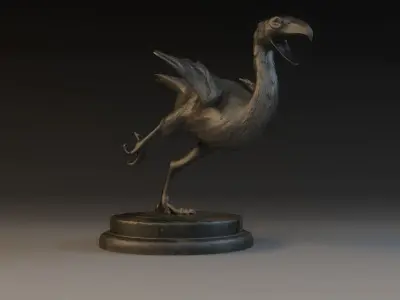 Moa prehistoric animals sculptures  sculptures  decorations 3D model