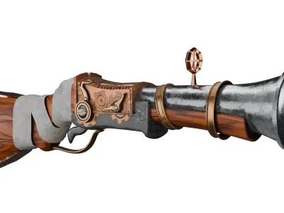 Steampunk Gun 3D model