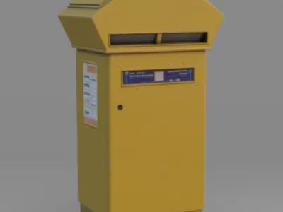 Urban objects pack for French city Free low-poly 3D model