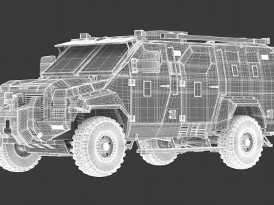 Armored Police and Military Vehicles Bundle Alpine Series 3D model
