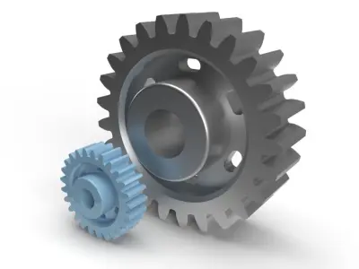 Slotted Gear Free 3D model