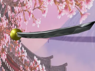 LOW POLY KATANA PACK Low-poly 3D model