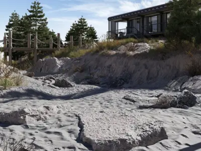  Small Flat Beach Rock Model 