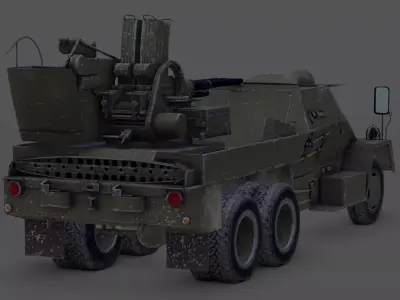 M53 59 Praga Self-Propelled Anti-Aircraft Gun 3D Model Low-poly 3D model