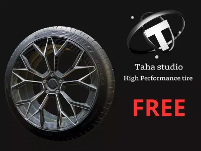 Carbon Fiber Hypercar Performance Wheel Free 3D model