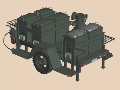 Japan Ground Self-Defense Force Field kitchen type1 3D model