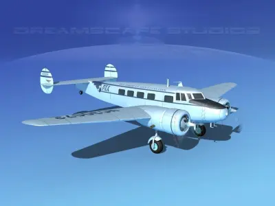 Lockheed L10 Electra Pan Am 3D model