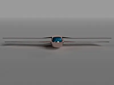 Light Atmospheric Aircraft Low-poly 3D model