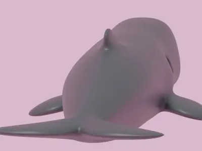 Cartoon Sperm Whale 3D model
