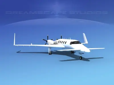 Beechcraft Starship 2000 T01 3D model