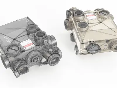 Steiner DBAL-I2 Green or Red visible and IR laser aiming device Low-poly 3D model