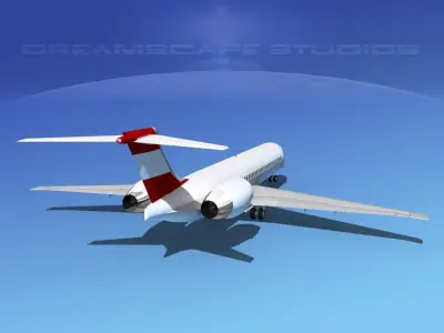 McDonnell Douglas MD-87 Austrian 3D model