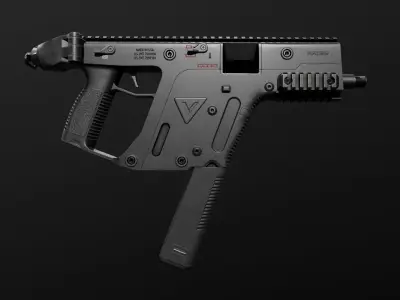 Kriss Vector SMG Low-poly 3D model