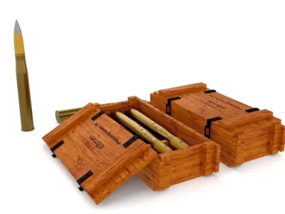 German 88mm Shell 3D model