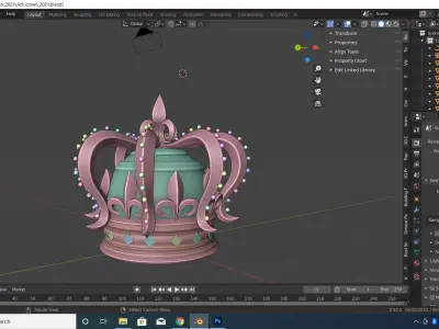 KingCrown 123 Low-poly 3D model