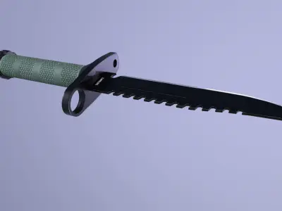 Classic Tactical Knife Low-poly 3D model