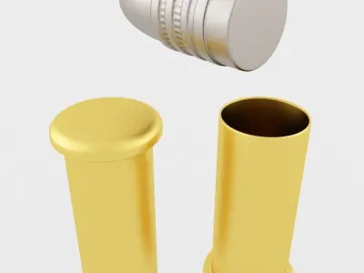 22 Long Rifle Cartridge 3D model