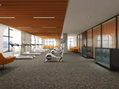 Cardio Fitness Room 3D model