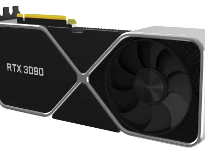 Graphics Card NVidia RTX 3090 3D model