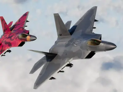 Lockheed Martin F22 HQ MODEL 3D model