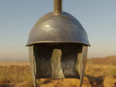 Ancient Greek Attic Helmet 3D model