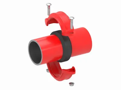 Grooved Rigid Coupling Low-poly 3D model