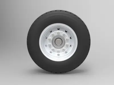 Front wheel from truck 3D model