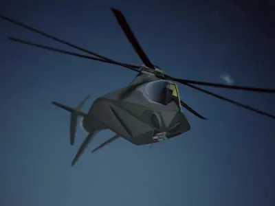 F35 C0MANCHE C0NCEPT Low-poly 3D model