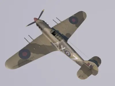 Hawker Hurricane MkIIC Trop 3D model