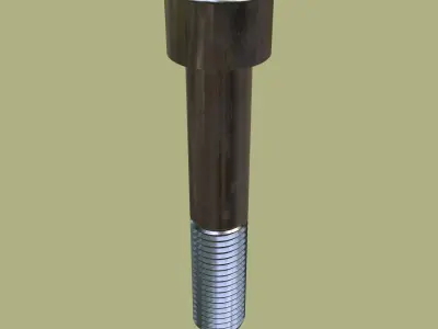 Steel Stained M12 Torx T55 Cap Bolt with PBR 4K 3D model