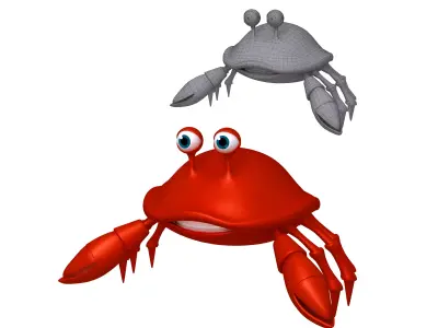 Crab cartoon 3D model